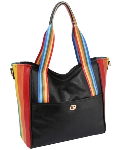 Rainbow Tote Handbag LSD153 BLACK
